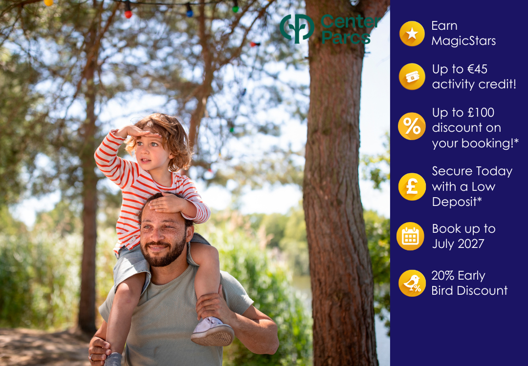 MagicBreaks Treat the whole family with the ultimate holiday to Center Parcs Europe! carousel banner